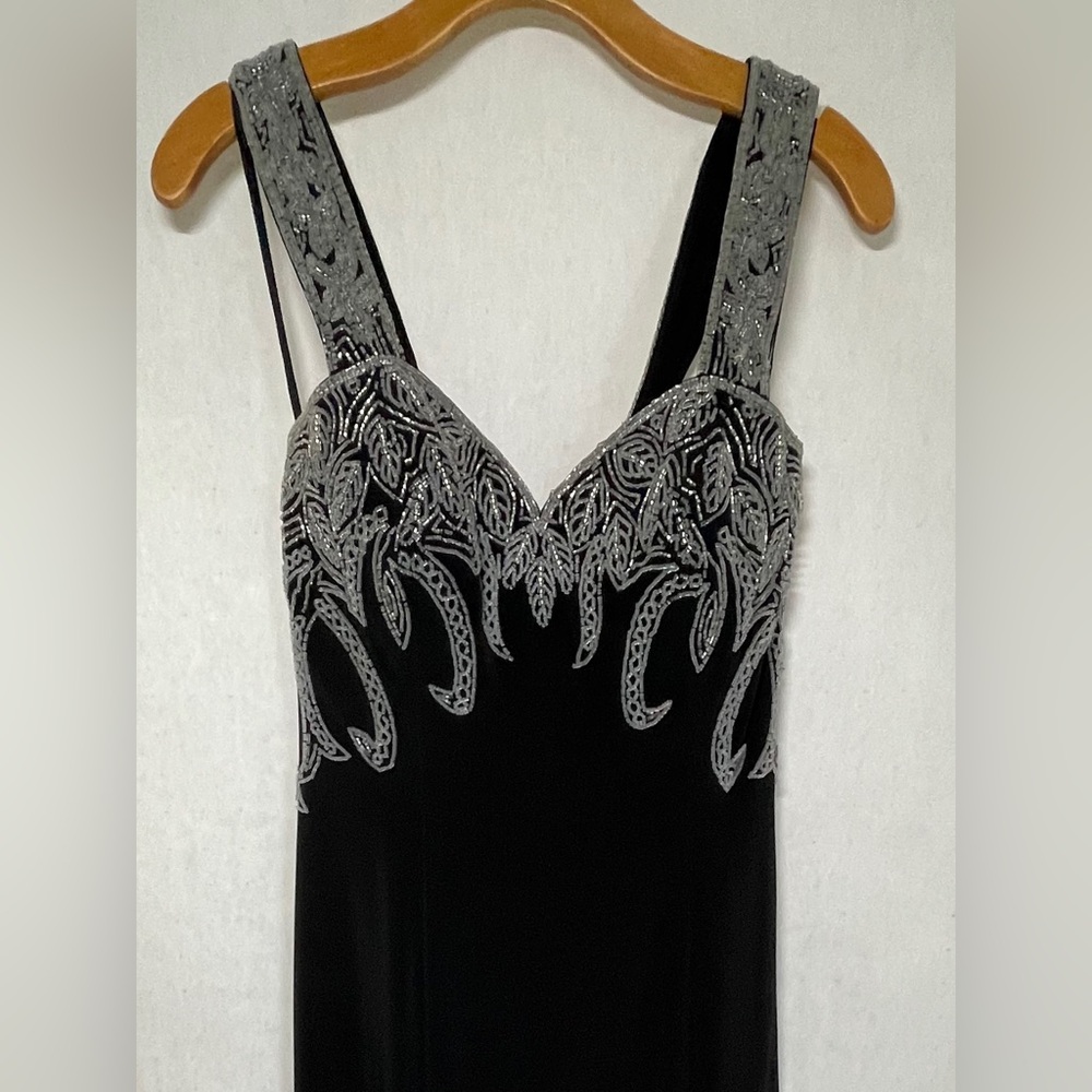Oleg Cassini Black Maxi Sheath, Size 6